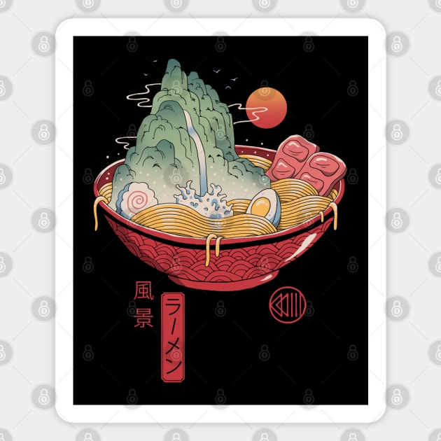 Ramen Landscape Magnet by Vincent Trinidad Art